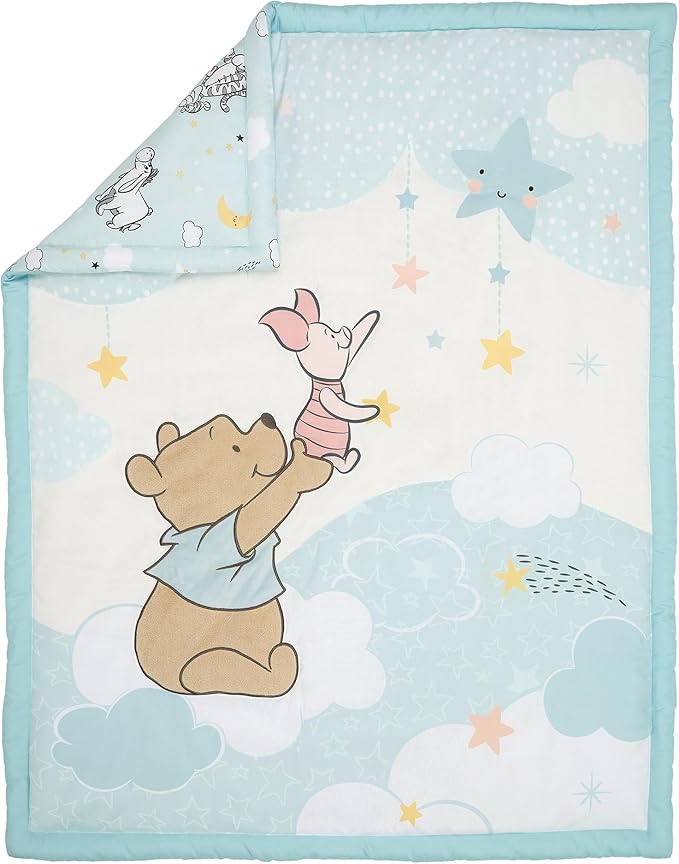 Bedtime Originals Starlight Pooh 3-Piece Crib Bedding Set - Blue, Animals