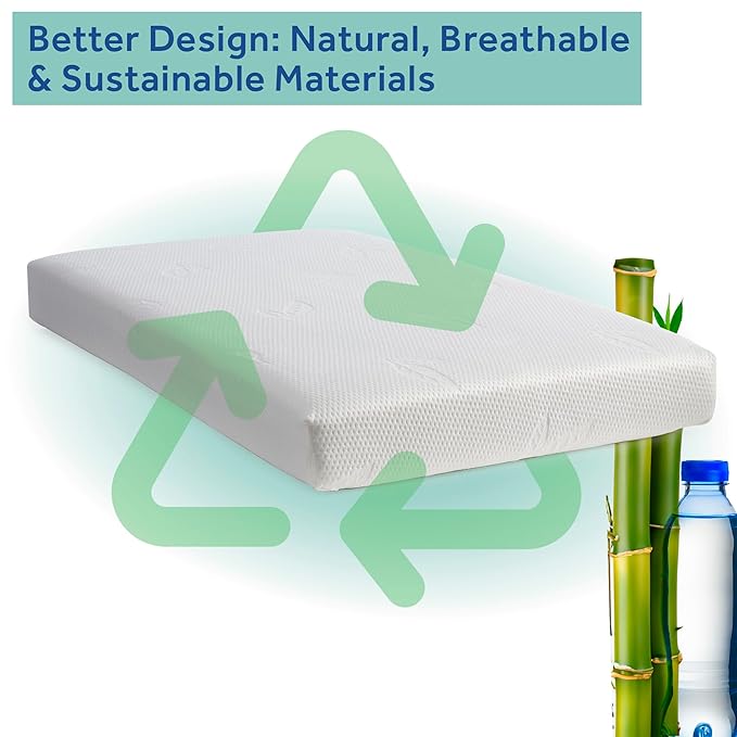 Sealy Baby Cozy Brilliance Breathable Crib Mattress, GREENGUARD GOLD Certified, Made in USA, Firm Dual Firmness, Toddler Bed Fit, Rayon, Waterproof, Non Toxic, Washable Zip Cover, 52” x 28