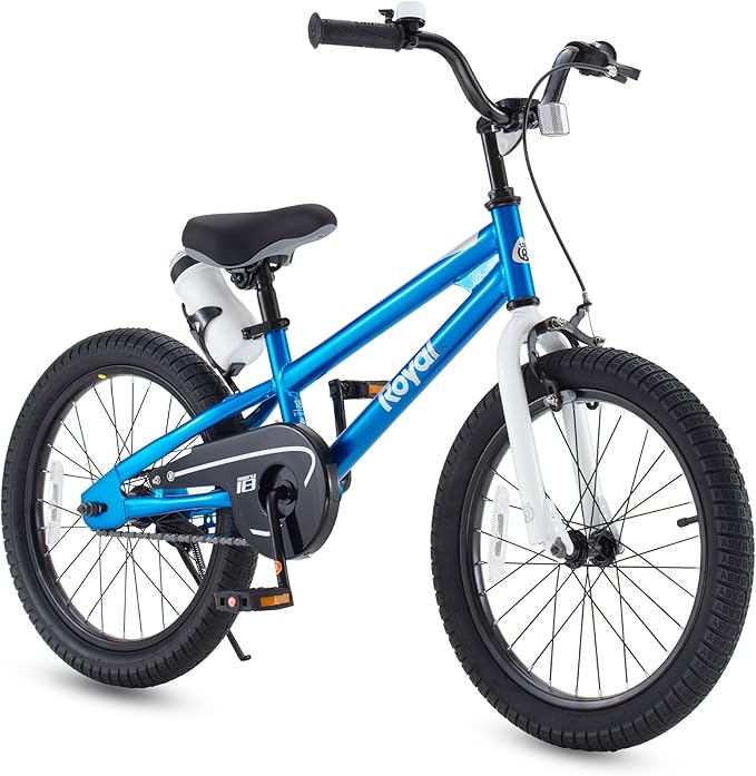 RoyalBaby Kids Bike Freestyle Classic & EZ Balance Pedal Switchable Bicycle, 12 14 16 18 Inch, 3-10 Years Toddler to Big Kids