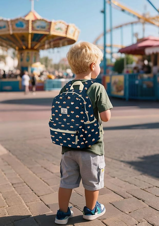 Corduroy Toddler Backpack for Boys 2-5: Preschool Backpack for Girls - Cute Kids Backpack 13.5" H Fit Folder