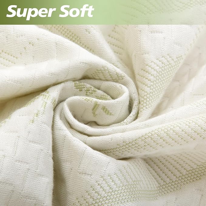 Queen Mattress Protector Waterproof Mattress Pad Washable Bamboo Rayon Mattress Cover Breathable Noiseless Bed Protector 5" - 21'' Elastic Fitted Deep Pocket