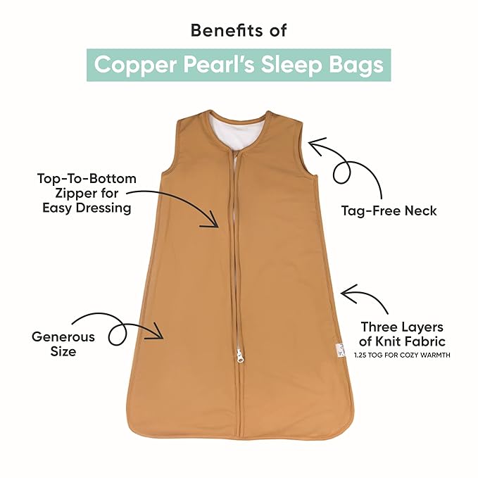 Copper Pearl Sleep Sack: Warm and Cozy Baby Bag in a Variety of Trendy Designs, Safe Alternative to Blankets, Sleeveless Baby Sleep Sack Swaddle Sizes Newborn to 24 Months - A Christmas Story
