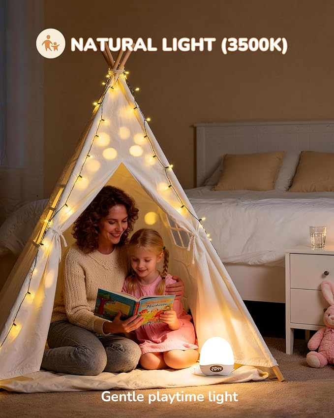 TOZING Portable Night Light for Kids Babies,Egg Light for Nursery for Breastfeeding,Dimmable Baby Night Light with Timer & RGB,Safe & Harmless,Protects Baby’s Eyes for Night Feeding
