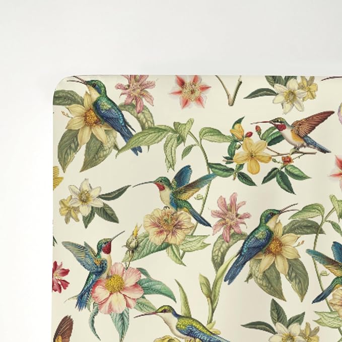 Vintage Hummingbirds Flowers Baby Crib Sheets for Boy Girl 28"x52" Spring Birds Colorful Floral Leaves Soft Snug Fitted Crib Mattress Cover Garden Baby Sheet for Standard Crib & Toddler Bed Mattress