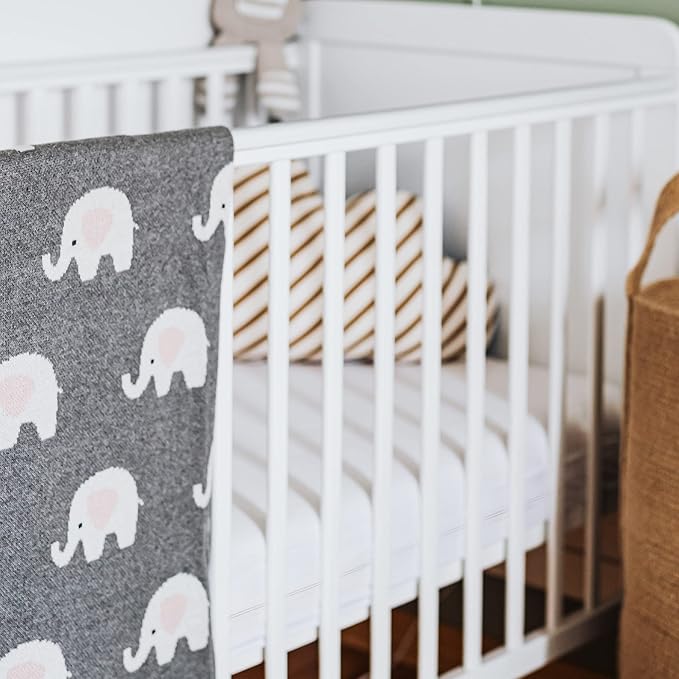 Guardmax Jersey Knitted Mini Crib Size Zippered Mattress Encasement - Waterproof & Bed Bug Proof Mattress Protector - Comfortable, Soft, and Noiseless Zippered Bedding - Dust Mite Proof (24 x 38 x 3)