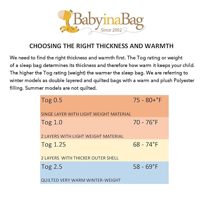 BABYINABAG Very Warm 2.5 Tog Quilted Winter Model Baby Sleep Bag or Sack, Cotton for Infants and Toddlers (Small (3-11 mos))