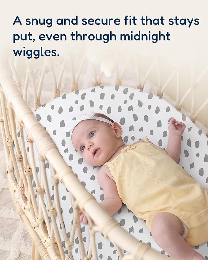 Bassinet Sheets Compatible with Baby Delight Beside Me Dreamer Bassinet, 33x20 for Baby Bedside Sleeper - Buttery Soft, Premium Stretchy Jersey Knit Sheets, 2 Pack