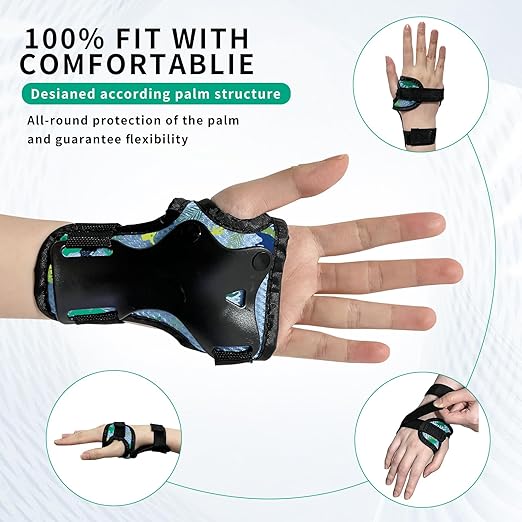 Gradient Color Kids Protective Gear Set Knee Pads for Kid 2-14 Years,W/ Adjustable Strap Kids/Youth Knee Pads Elbow Pads Wrist Guards Set for Inline Roller Skates,Cycling,BMX Bike,Skateboard,Scooter