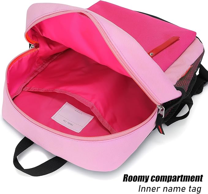 HawLander Little Kids Backpack for Boys or Girls, Toddler School Bag Fits 3 to 6 years old, Pink, 12 Inch