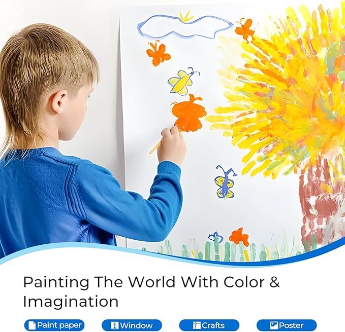 Nicpro 8 Colors Washable Paint Set for Kid (4oz,120 ml), Acrylic Bulk Paint Supplies Non Toxic Children Tempera Paint, Easy Clean Finger Paint for Art Craft DIY, Poster, School, Home,Classroom, Party