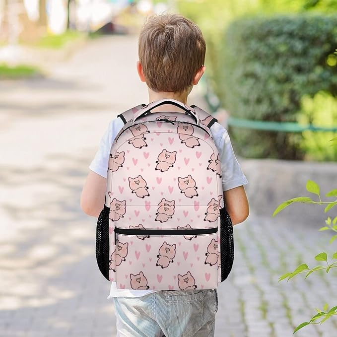 AIOMXZZ Pig Backpack Gifts, 16 Inch Cute Pig Bookbag Durable, Lightweight, Large Capacity, Funny Animal Backpack for School