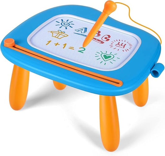 Smasiagon Magnetic Drawing Board for Kids - Toddler Toys for Age 1-2 Boys Girls - Educational Learning Toys for 1 2 3 Year Old Baby Birthday Gifts (Blue)