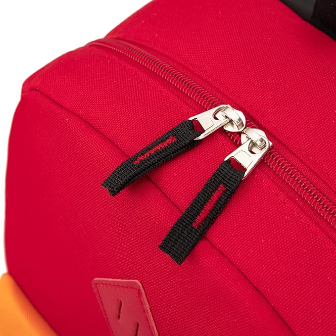 HawLander Little Kids Backpack for Boys or Girls, Toddler School Bag Fits 3 to 6 years old, Red Black, 12 Inch