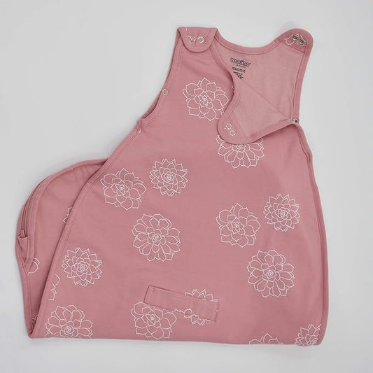 Woolino Merino Wool and Organic Cotton Ultimate Baby Sleep Sack - 4 Season Baby Wearable Blanket - Two-Way Zipper Adjustable Sleeping Bag - Universal Size (2-24 Months) - Succulent