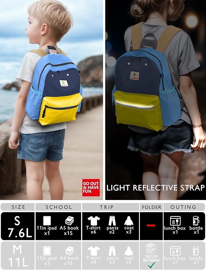 atgark Preschool Toddler Backpack For Boys Girls, School Mini & Travel, Small Kids Child Backpacks, Kindergarten Elementary bag, 11.6" H