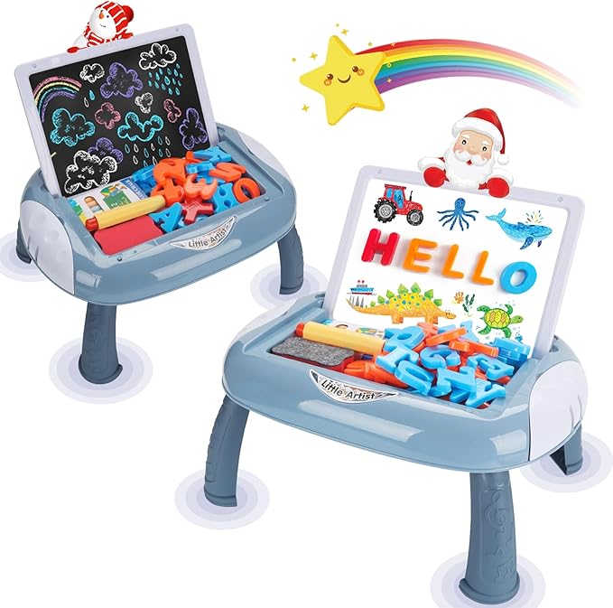 Toys for 1-2 Year Old Boys, Toddler Boy Toys with Magnetic Letters and Numbers, Learning and Educational Toys for 1 2 Year Old, Boys Birthday (Blue)