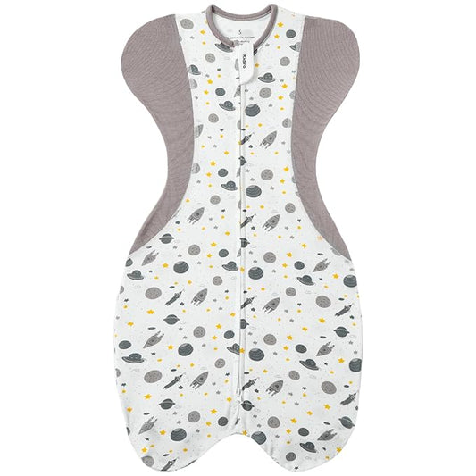 KIDIRA Swaddle for Newborns, Baby Swaddles 0-3 Months 5-13lb, Arms Up Swaddle 0-3 Months Newborn with Moisture-Wicking Fabric, Promotes Healthy Hip Development, 2-Way Zipper, 1Pack(Spaceships)