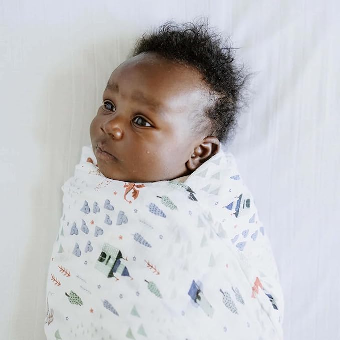 Little Unicorn 100% Natural Organic Cotton Muslin Crib Sheets | Breathable, Naturally Soft Fabric (White)