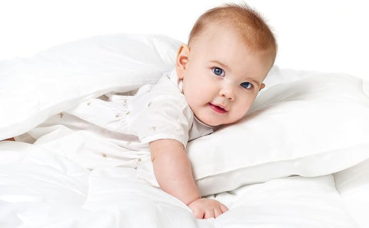 Super Special White Event: Assure Sleep , Hypoic Waterproof Fitted Crib Protective Mattress Pad Cover, White Vinyl Free - Fits Pack and Play or Mini Portable Crib and Playard Mattresses -