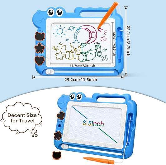 AiTuiTui Magnetic Drawing Board Toddler Toys Gift for Girls Boys, Color Sketch Writing Scribble Doodle Pad Travel Games, Educational Learning Kids Toys for Birthday or Valentine (Blue)