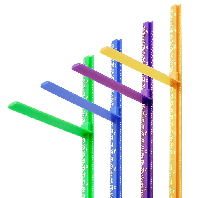 EASYXQ Height Measurement for Wall, Children Height Ruler, 3D Removable Growth Chart, Splicing Sliding Measuring Ruler for Kids and Nursery 79 inch (Green)