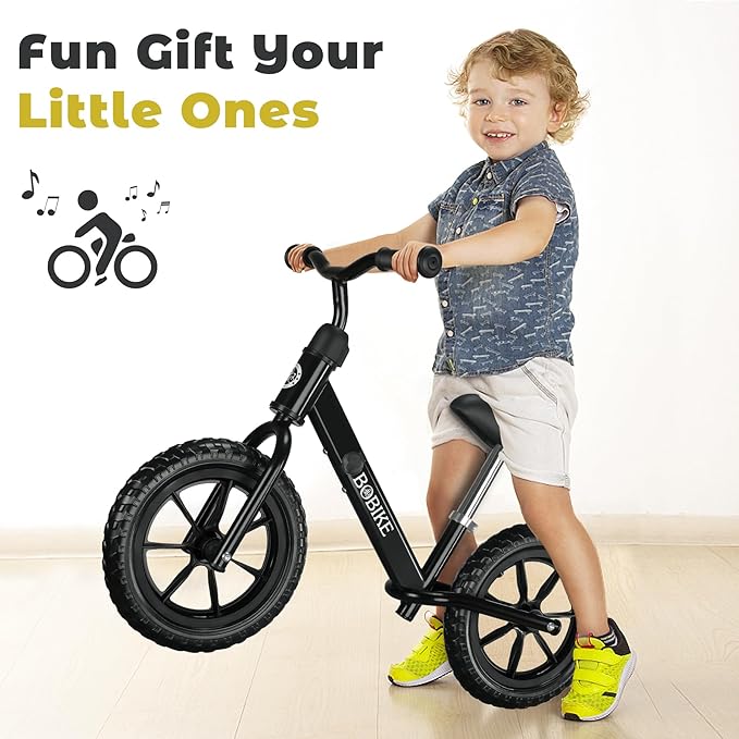 Bobike Toddler Balance Bike Toys for 2 to 5 Year Old Girls Boys Adjustable Seat and Handlebar No-Pedal Training Bike Best Gifts for Kids