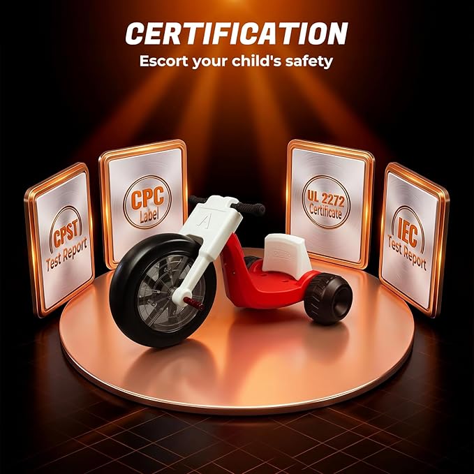 25V Electric Tricycle Toy for Kids 3+ Years, Speed Control 3-6 MPH Max Speed,45 Mins Max Long Lasting, Kids Ride On Car Toy, Adjustable Seat and LED Lights for Gifts