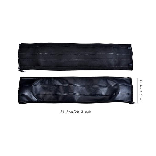 Universal Stroller Handlebar Cover – PU Leather Armrest Sleeve for Baby Strollers, Dustproof and Protective Grip for Infant and Toddler Prams, Black