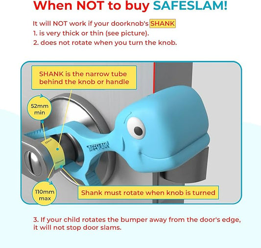 Baby Proofing Door Stopper, Door Pinch Guards Protect Child Fingers & PET Tails. Baby Safety Finger Protectors Prevent Pinch Injuries – Kids and Adults Love Whale Pinch Guard. (Pack of 3)