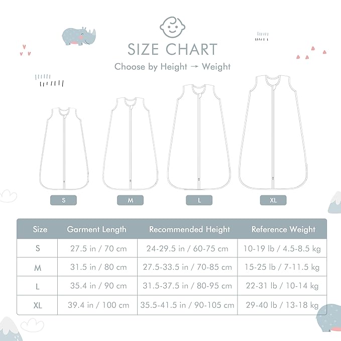 Baby Sleep Sack 2-4 T Boys & Girls Wearable Blanket 100% Organic Cotton 0.5 TOG Toddler Sleeping Sack 2- Way Zipper X-Large
