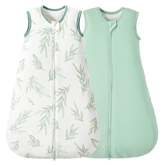 Duomiaomiao 2 Pack Baby Sleep Sack 95% Rayon Made from Bamboo,5% Spandex,2.5 TOG Baby Wearable Blanket 18-36 Months, Premium Soft Winter Toddler Sleep Sack, 2-Way Zipper Sleeping Bag for Unisex Babies