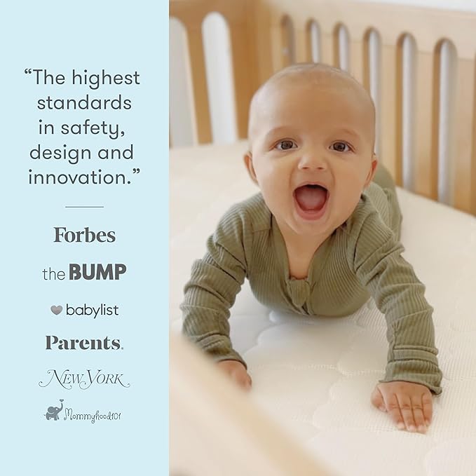Newton Baby Crib Mattress and Toddler Bed - Ultra-Breathable Proven to Reduce Suffocation Risk, 100% Washable, 2-Stage, Non-Toxic Better Than Organic, Removable Cover - Deluxe 5.5" Thick - White