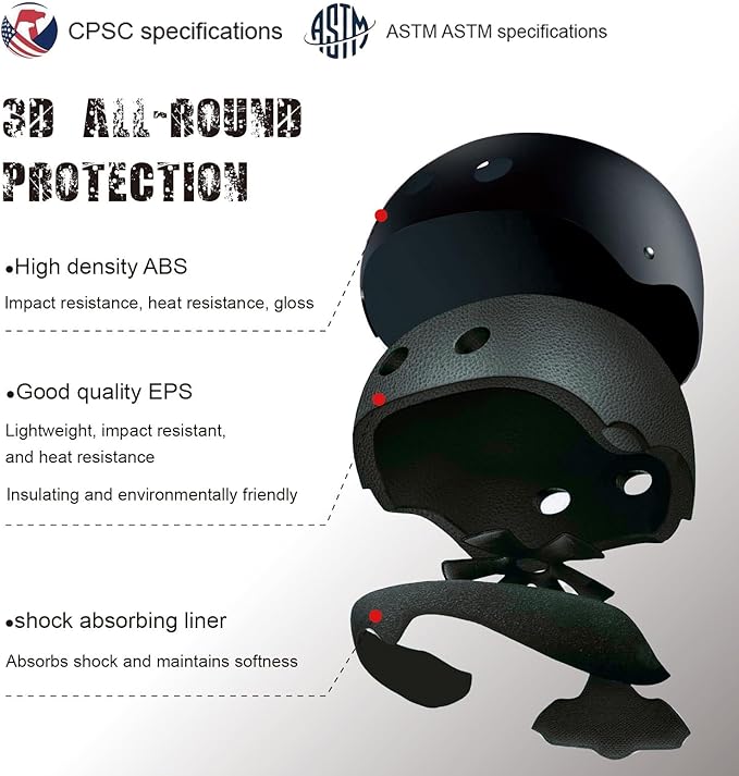 Kids Bike Helmet, CPSC & ASTM Certified, Adjustable EPS Protective Gear, 5 Colors, Multi-Sport for Boys & Girls, 11 Vents, Free Sports Drawstring Bag