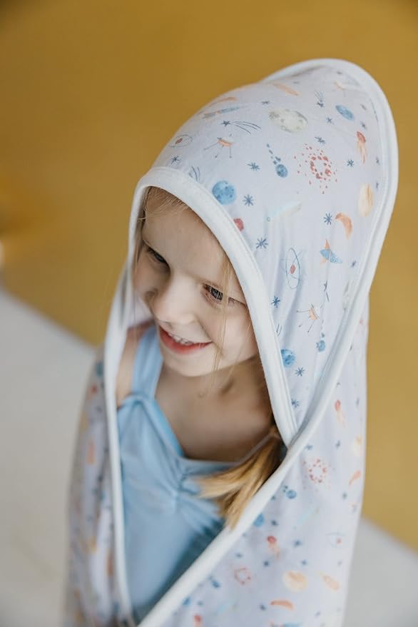 Copper Pearl Hooded Bath Towels Premium Knit/Terry Cloth Baby Towels with Hood, Pockets, and Cool Designs - Great to Gift and Make Bath Time Fun - Baby Bath Towel, Cosmos