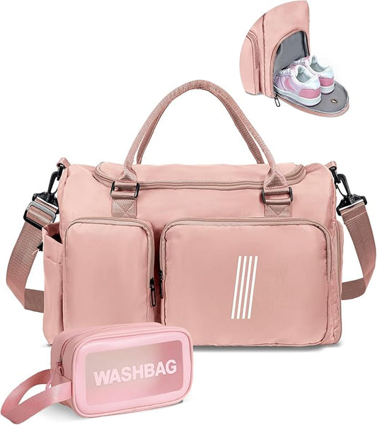 Elilier Teen Girl Gifts Trendy Stuff, Personalized Initial Travel Duffel Bag, Pink, personalized Graduation gifts, teachers appreciation gifts, bridal shower gifts