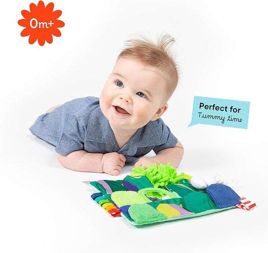 Follies The Sensory Garden Baby Stroller and Tummy Time Toy - Portable Baby Toy - Crinkles, Mirror & Textures, Montessori-Inspired Infant Toy, Washable & Non-Toxic