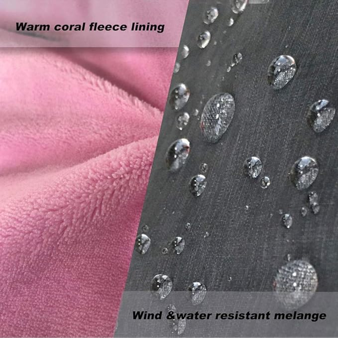 3-in-1 High Performace Universal Stroller Footmuff,Filled with 3D Cotton,Waterproof Bunting Bag Perfect for Winter Outdoor Tour,Rose