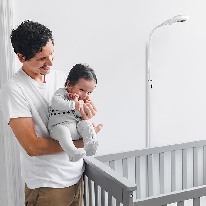 Floor Stand for Nanit Pro Baby Monitor, Gooseneck Swivel Holder Mount with Adjustable Height and Stable Base,Without Tools or Wall Damage(Camera not Included)