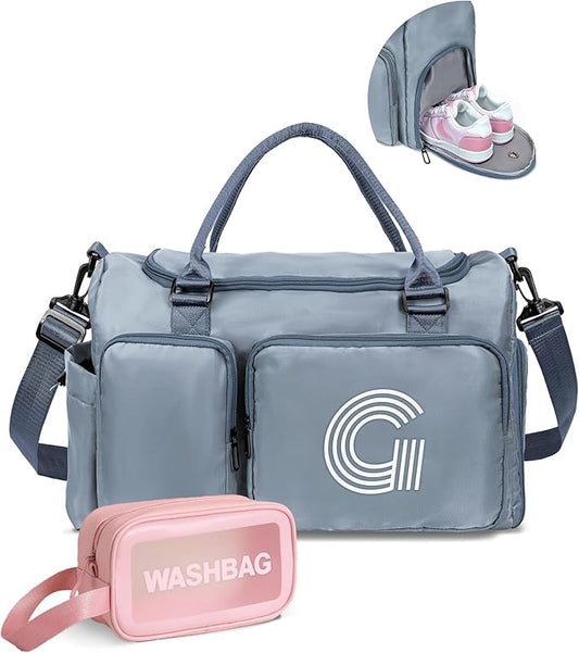 Elilier Gifts for Daughter, Initial Travel Duffle Bag, Sports Bag, Personalized Weekender Bag with Shoulder Strap, Monogram Overnight Bag, Gift for Friend Sister Women gifts