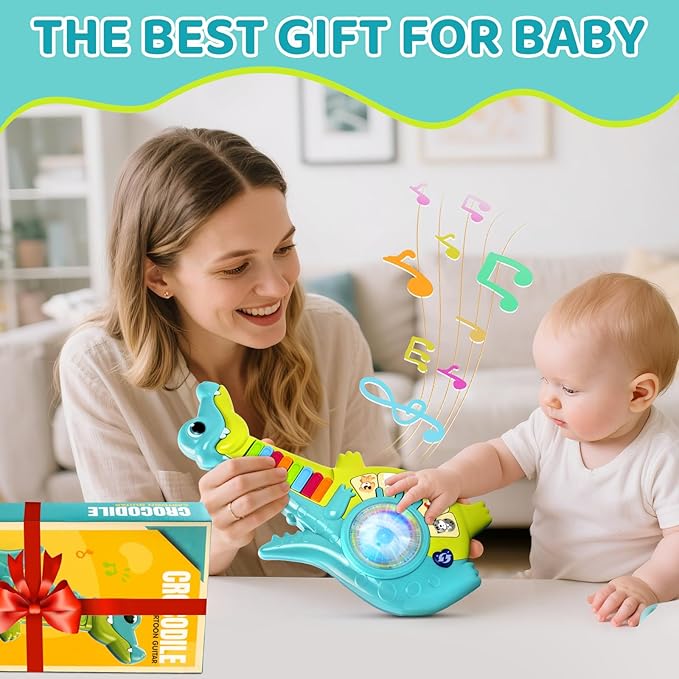Marstone Toddler Toys for 1 Year Old Boy Gift: Baby Girl Musical Toys 12-18 Months, Educational Piano Guitar for Toddlers 1-2 with Animals and Sounds, 1st First Birthday Gifts for Kids