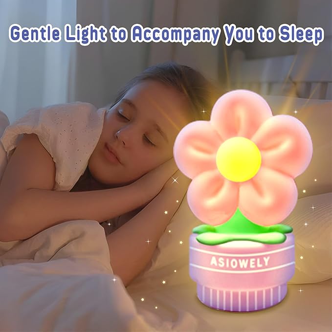 ASIOWELY Paint Your Own Lamp Kits,Arts and Crafts for Girls 8-12,DIY Arts Supplies for Kids Toys Ages 4-6-8,Flower Night Light Painting for Girl 5-10,Birthday Christmas Gifts for 3-12+ Years Old