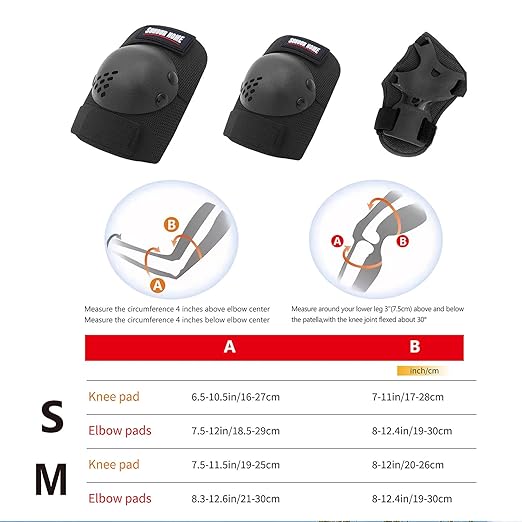 Kids/Youth Knee Pads Elbow Pads Wrist Guards 3 in1Protective Set, for 3-15 Years Child Roller Skates, Cycling, Inline Skating, Skateboard, BMX Bike, Balance Bike, Scooter Riding Sports