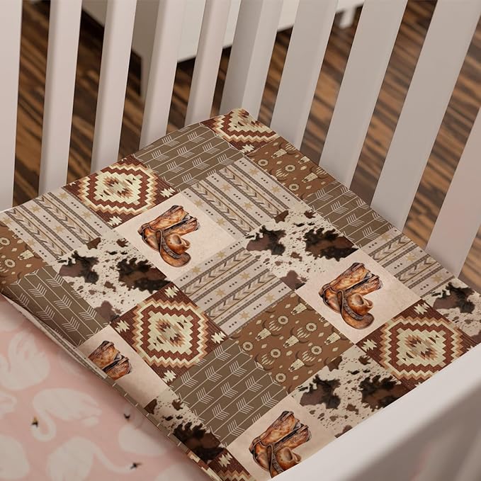 Western Blanket, Western Decor for Nursery Room, Baby Blankets for Boys Girls, Cowboy Baby Blankets, Western Baby Stuff, Soft Warm Lightweight Nursery Bed Blanket for Newborn Toddlers (05, 30x40 in)