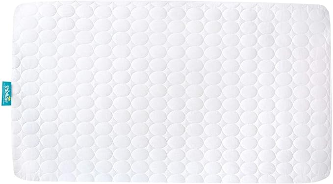 Biloban Crib Mattress Protector Pad Waterproof, Toddler Waterproof Crib Mattress Cover, Machine Washable & Dryer Fit Baby Toddler Bed Mattress Protector (Standard Size 52” x 28”), White
