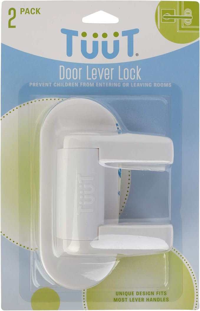 Door Lever Lock Child Proof Doors & Handles, Adhesives - Child Safety by Tuut (2 Pack)