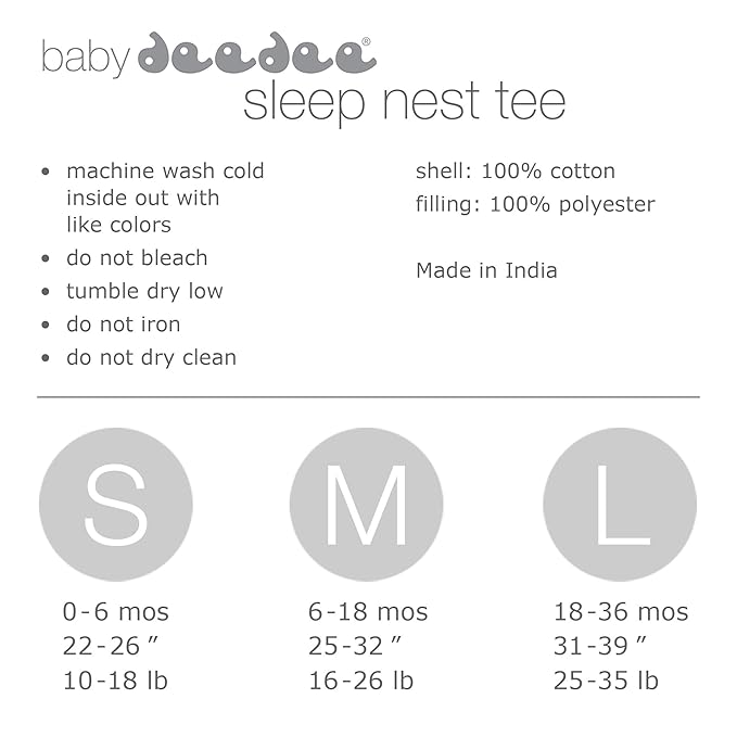 Baby Deedee Sleeping Sack, Baby Wearable Blanket Sleeping Bag, Sleep Nest Tee, Newborn and Infants, Bashful Owls, Medium (6-18 Months)