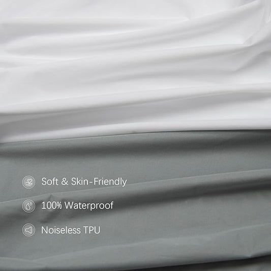 Biloban Mini Crib Sheets Fitted Waterproof 38'' x 24'', 2 Pack Mattress Protector Cover Fits for Dream on Me/Newton Mini Crib Mattress, Portable Sheet for Boys & Girl