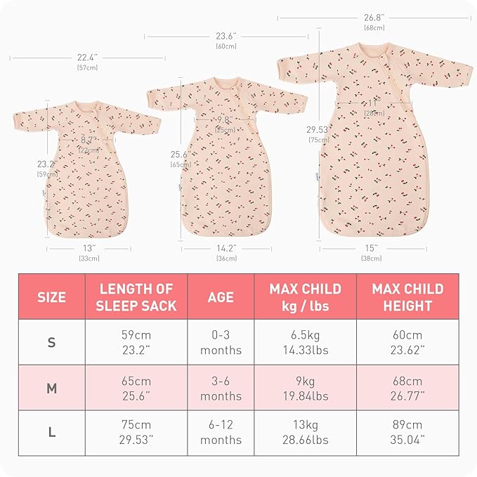 Transitional Swaddle Sack with Arms Up Length Sleeves and Mitten Cuffs 0-3 Months Wearable Swaddling Blanket Sleeping Bag Cotton for Newborns Baby Boys Girls Sleep Sacks Snug Fit Calms Startle Reflex