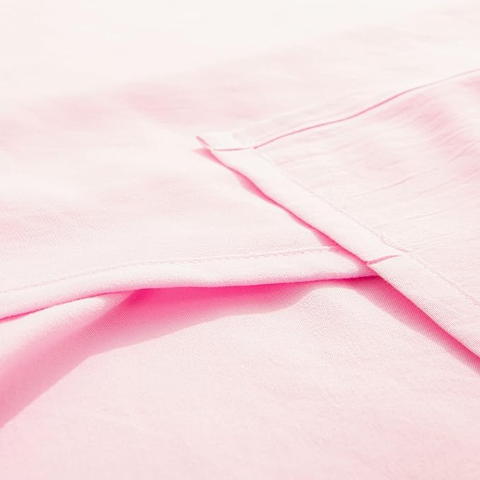 NTBAY Toddler Bedding Set - 4 Piece Soft and Breathable Crib Bedding Set for Boys and Girls, Includes Quilted Comforter, Fitted Sheet, Flat Top Sheet and Envelope Pillowcase, Pink