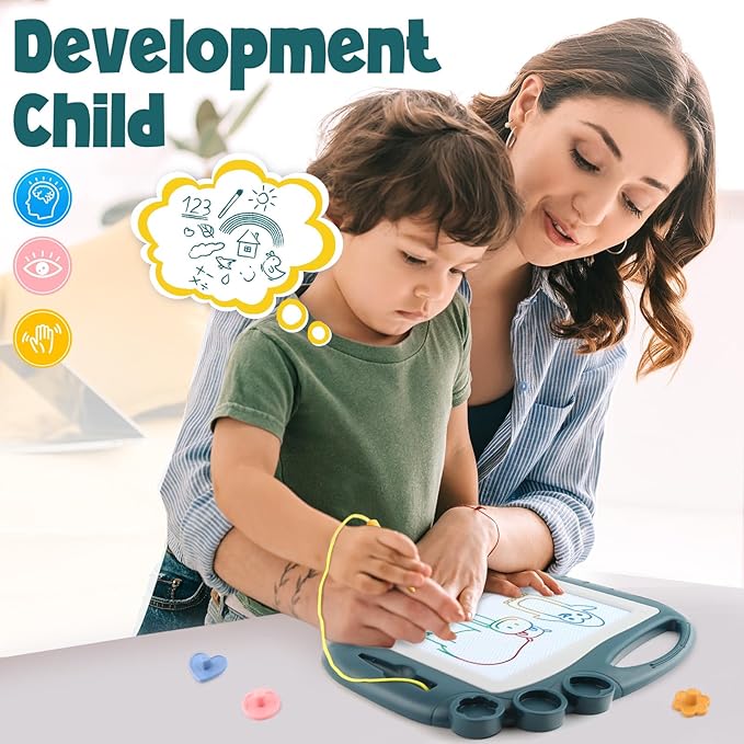 Daisiki Magnetic Drawing Board, Toddler Toys for Age 1 2 3 Boys Girls, Sketch Pad, Birthday Easter Christmas Halloween Kids Toy Gifts for Boys and Girls